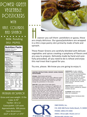 CR Foods, Inc Potstickers